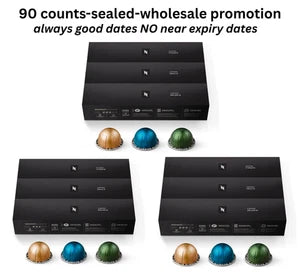 90 Count Nespresso Capsules Vertuo, Variety Pack, Medium and Dark Roast Coffee